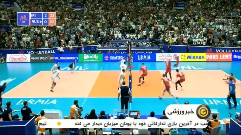 پیش بازی دیدار والیبال روسیه - ایران (انتخابی المپیک)