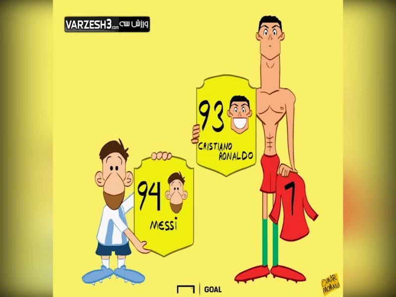 واکنش رونالدو به امتیاز مسی در بازی FIFA 20