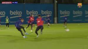 آخرین تمرین بارسلونا قبل از بازی سلتاویگو
