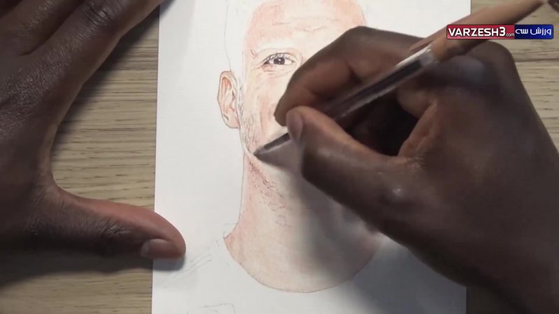 طراحی چهره مارکو آسنسیو بازیکن تیم رئال مادرید
