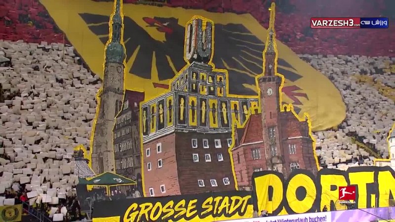 طرح فوق العاده هواداران دورتموند در دیدار با فرانکفورت