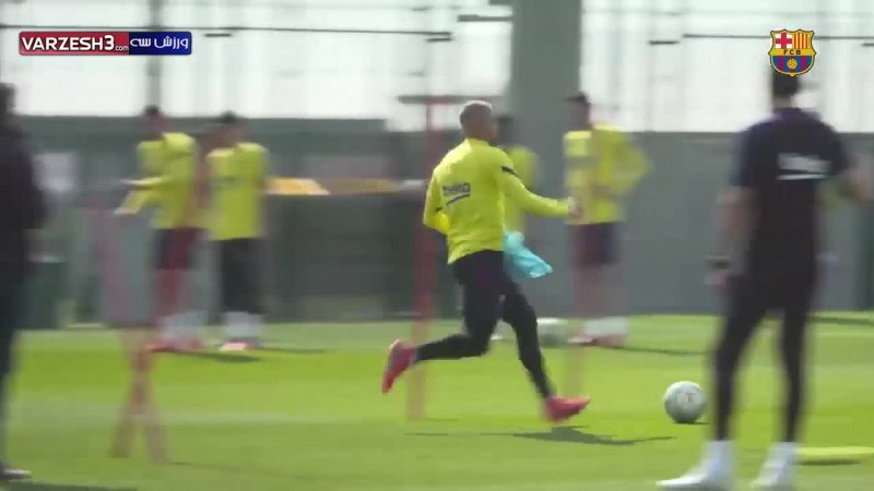 سرعت در تمرینات تیم بارسلونا 