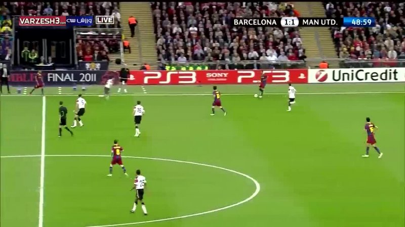 درخشش لیونل مسی برابر منچستریونایتد در فینال لیگ قهرمانان