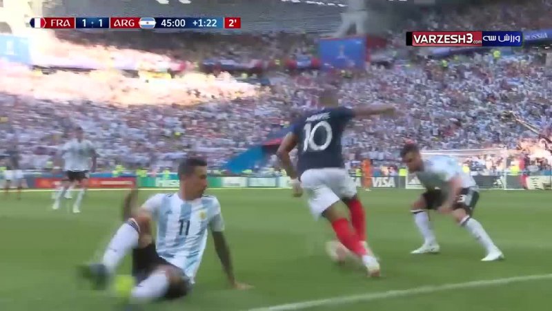 آرژانتین - فرانسه در جام جهانی 2018 با قضاوت علیرضا فغانی
