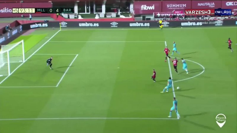 گل چهارم بارسلونا به مایورکا توسط لیونل مسی