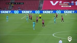 گل اول بارسلونا به مایورکا توسط ویدال
