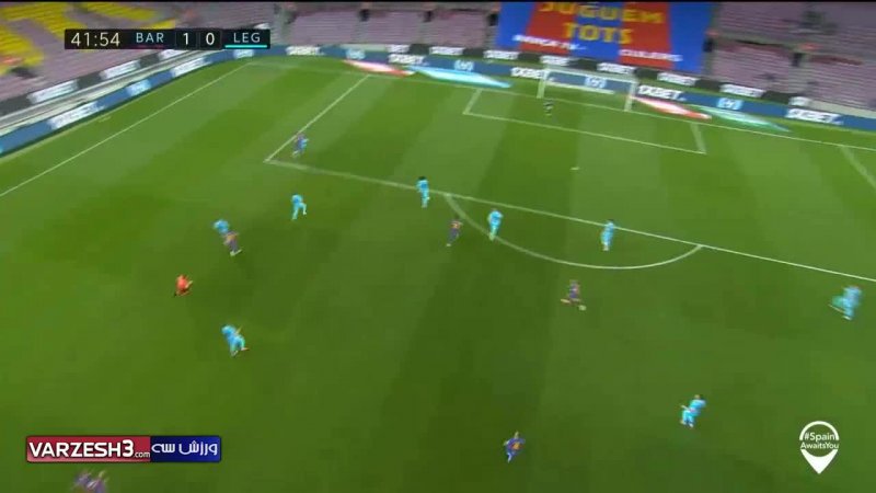 گل اول بارسلونا به لگانس توسط آنسو فاتی