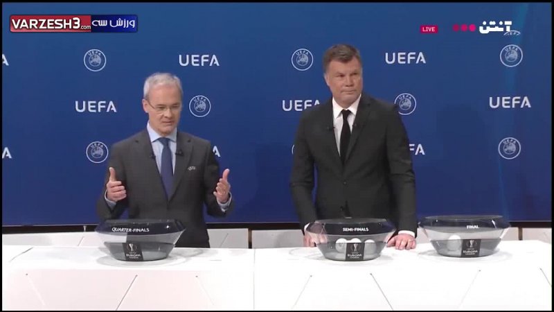مراسم قرعه کشی مرحله یک هشتم لیگ اروپا 2020-2019