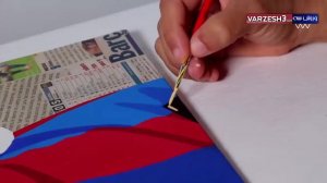 طراحی نقاشی زیبا از لیونل مسی ستاره بارسلونا
