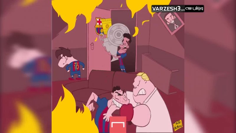 انیمیشن جالب عمر مومنی از بازگشت کوتینیو به بارسلونا