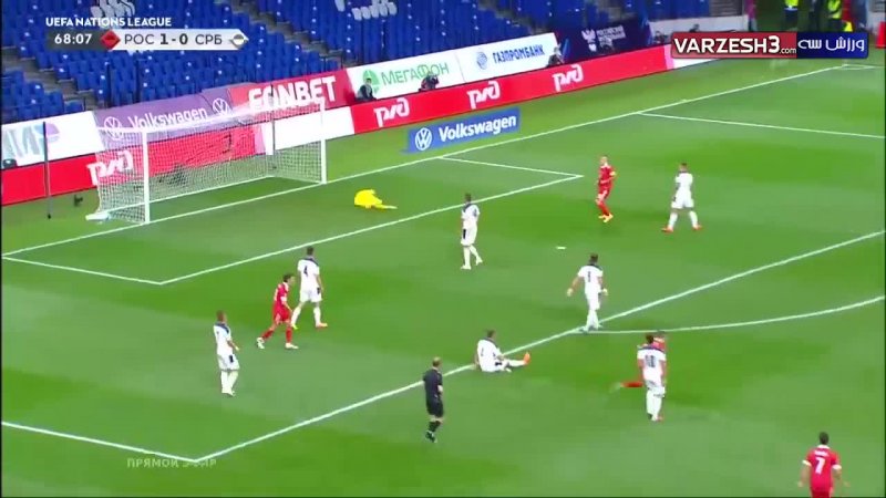 خلاصه بازی روسیه 3 - صربستان 1