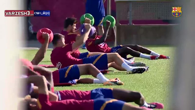 تمرینات آماده سازی بازیکنان بارسلونا با بازگشت کوتینیو