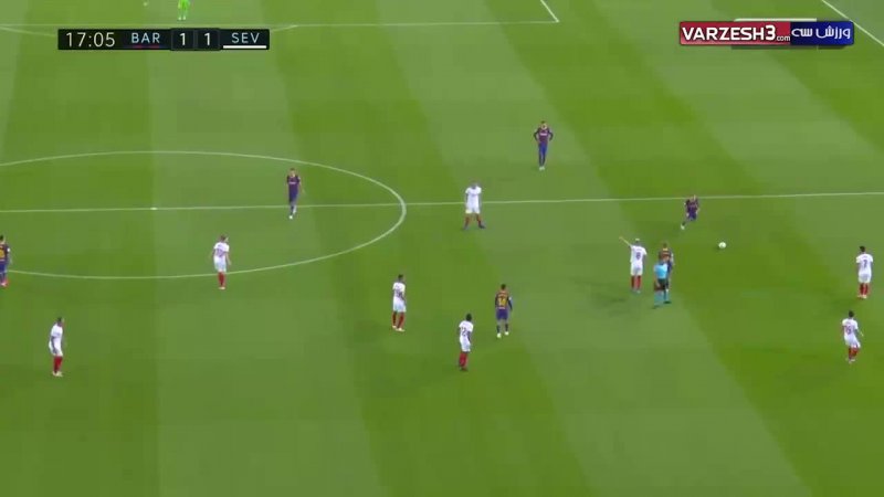 خلاصه بازی بارسلونا 1 - سویا 1