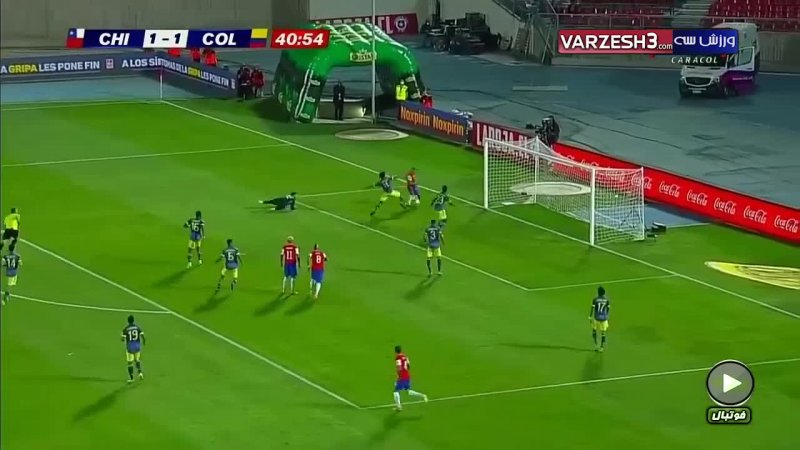 خلاصه بازی شیلی 2 - کلمبیا 2