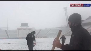 دیدار تراکتور - سپاهان به دلیل بازش سنگین برف لغو شد