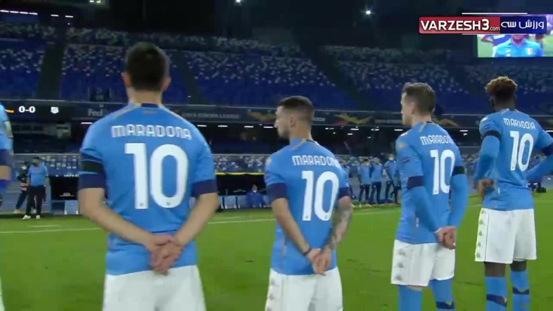 ادای احترام بازیکنان ناپولی به اسطوره آرژانتینی