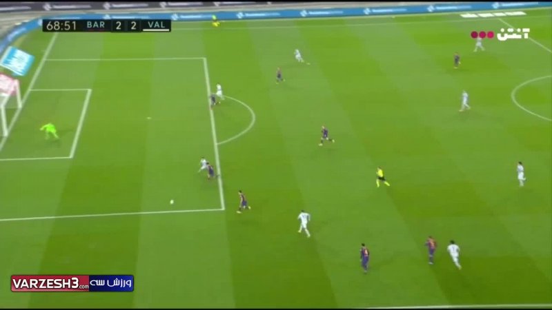 گل دوم والنسیا به بارسلونا توسط ماکسی گومز